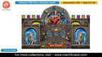 Maa Sherawali Durga Six Side Decoration Editable PSD Template | Glowing Stone Fort Portal Theme Based Design for Designers