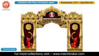 Ganpati Bappa Red Velvet Tutari Rajmudra Entry Gate Editable PSD Template for Pandal Decoration