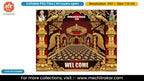Peacock Mahal Entry Gate Editable PSD Template with Shri Krishna, Ganesh and Maa Durga