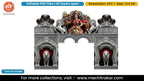 Sherawali Mata Simhavahini Durga Silver Naga Theme Pandal Gate Editable PSD Template