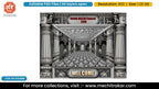 Silver Lion Guardian Palace Entry Gate Editable PSD Template Inspired by Maa Durga Simha