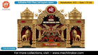 Maa Jagdamba Ambe Six Side Decoration Editable PSD Template | Golden Trishul Palace Theme Based Design for Designers