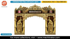 Ganesha Devi Golden Peacock Chakra Entry Gate Editable PSD Template for Pandal Decoration