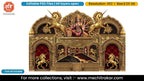 Maa Durga Mahishasuramardini Six Side Decoration Editable PSD Template | Golden Steed Royal Court Theme Based Design for Designers