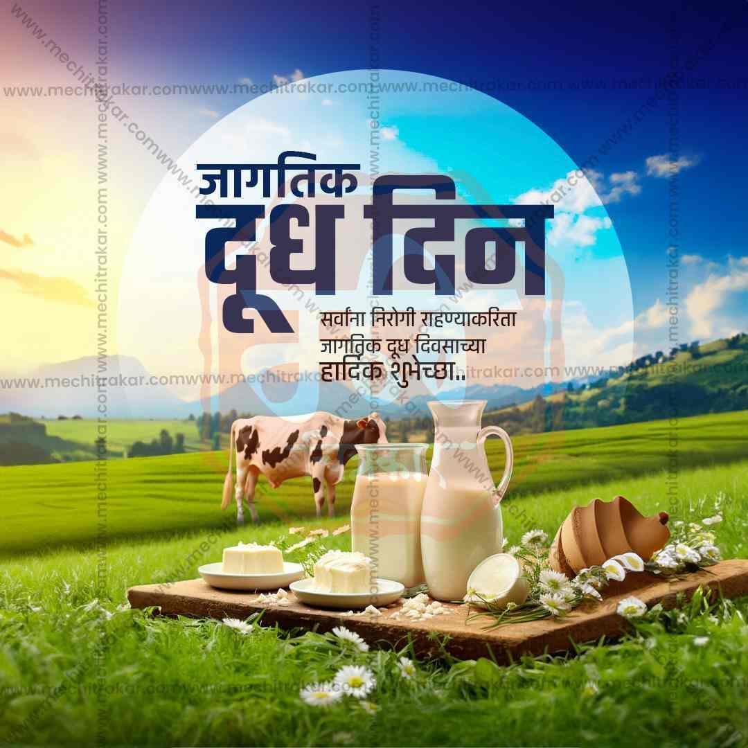 World Milk Day Bundle: 20 Premium Marathi Templates (PSD & JPG)
