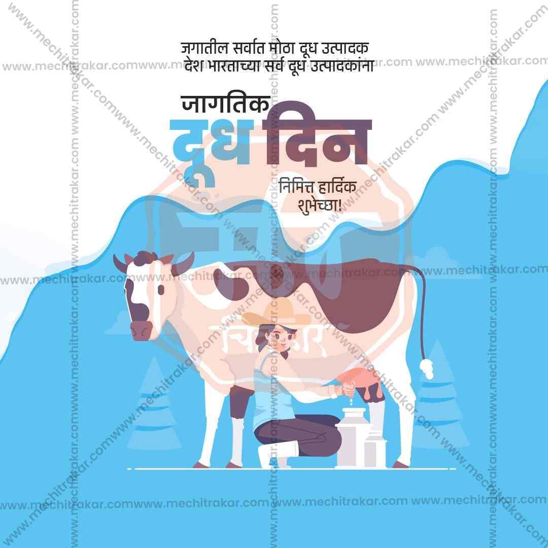 World Milk Day Bundle: 20 Premium Marathi Templates (PSD & JPG)