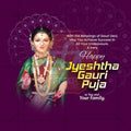 High-Quality Jyeshta Gauri Avahan Festival Flyer in Marathi, Hindi, and English - Editable PSD  by Me Chitrakar