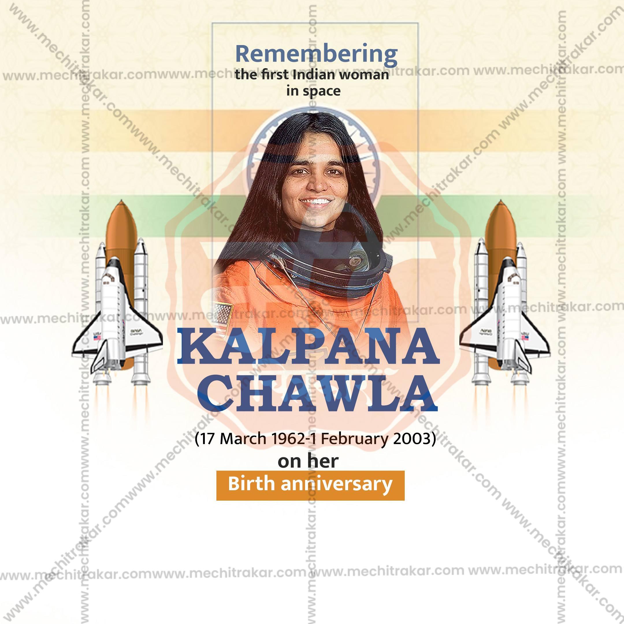 Kalpana Chawla Jayanti Social Media Templates | 10 PSD Bundle No.1 (English) | Me Chitrakar-0325