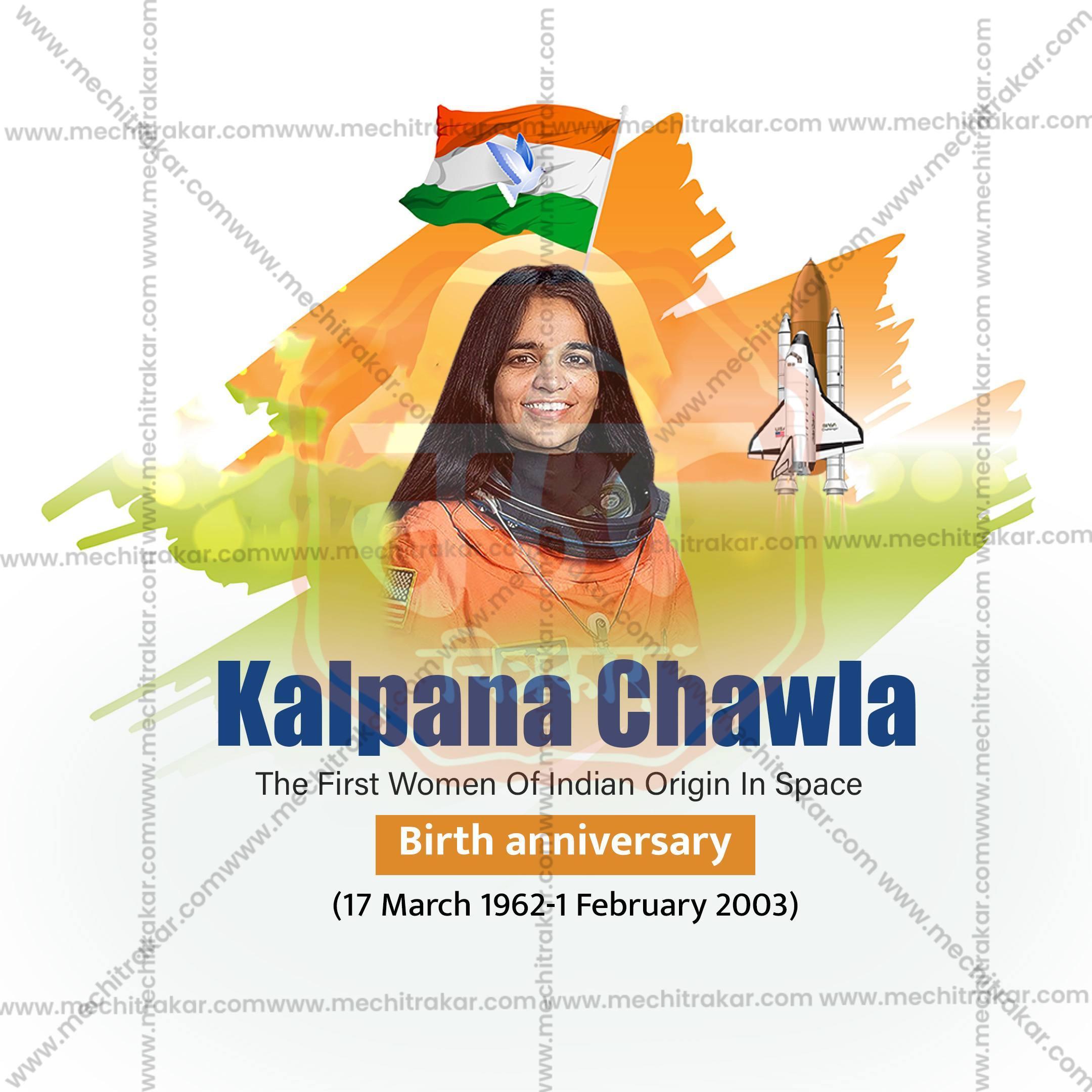 Kalpana Chawla Jayanti Social Media Templates | 10 PSD Bundle No.1 (English) | Me Chitrakar-0325