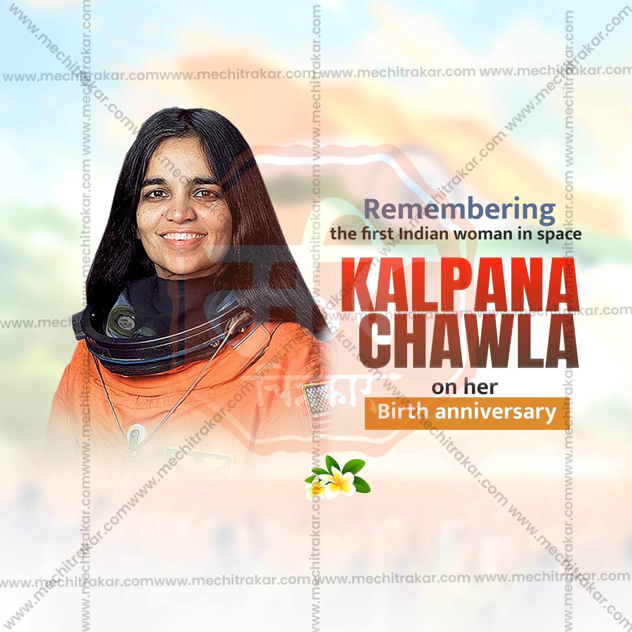 Kalpana Chawla Jayanti Social Media Templates | 10 PSD Bundle No.1 (English) | Me Chitrakar-0325