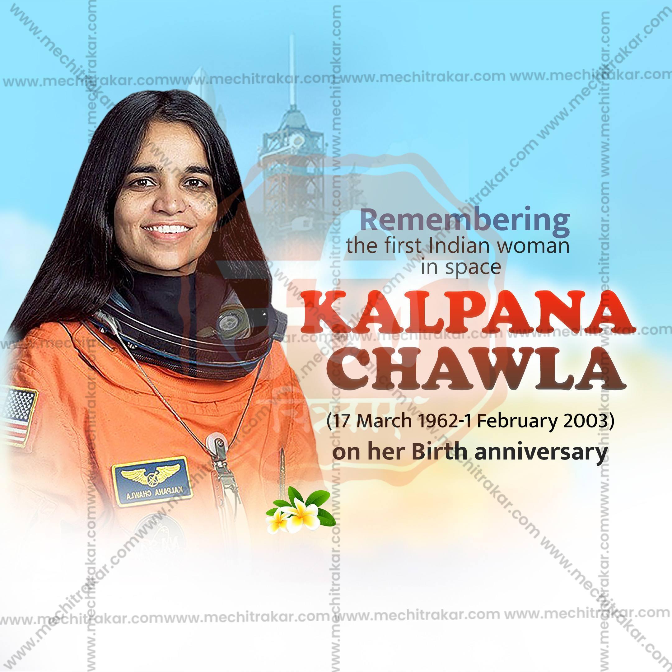 Kalpana Chawla Jayanti Social Media Templates | 10 PSD Bundle No.1 (English) | Me Chitrakar-0325