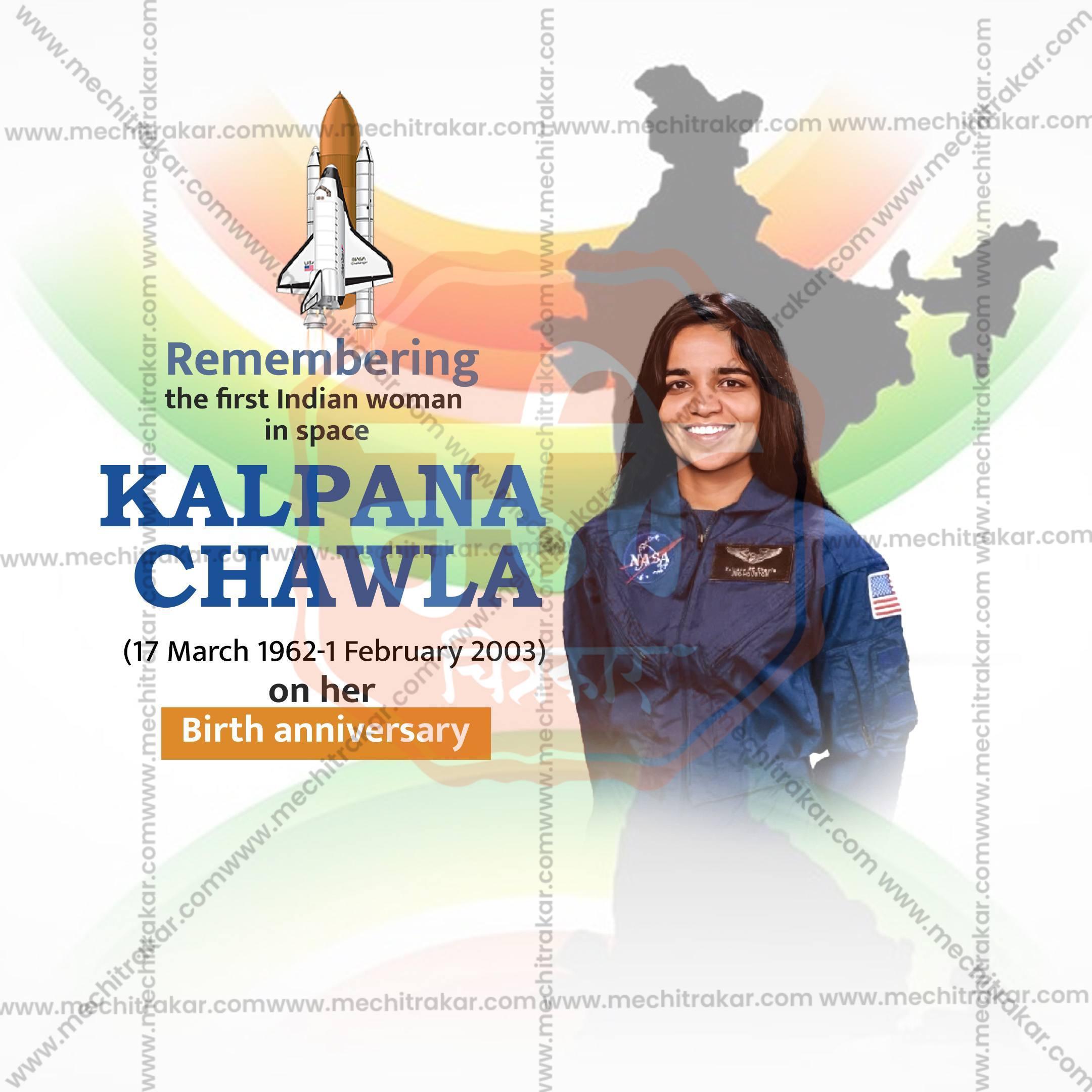 Kalpana Chawla Jayanti Social Media Templates | 10 PSD Bundle No.1 (English) | Me Chitrakar-0325