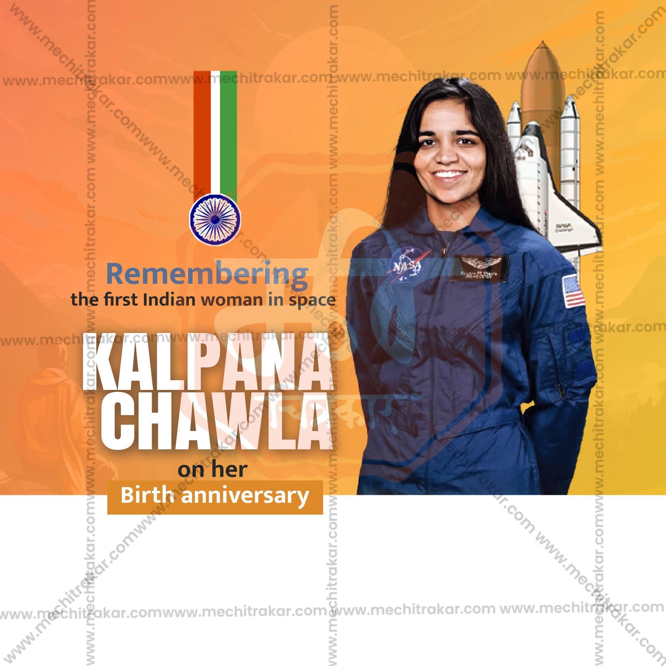 Kalpana Chawla Jayanti Social Media Templates | 10 PSD Bundle No.1 (English) | Me Chitrakar-0325