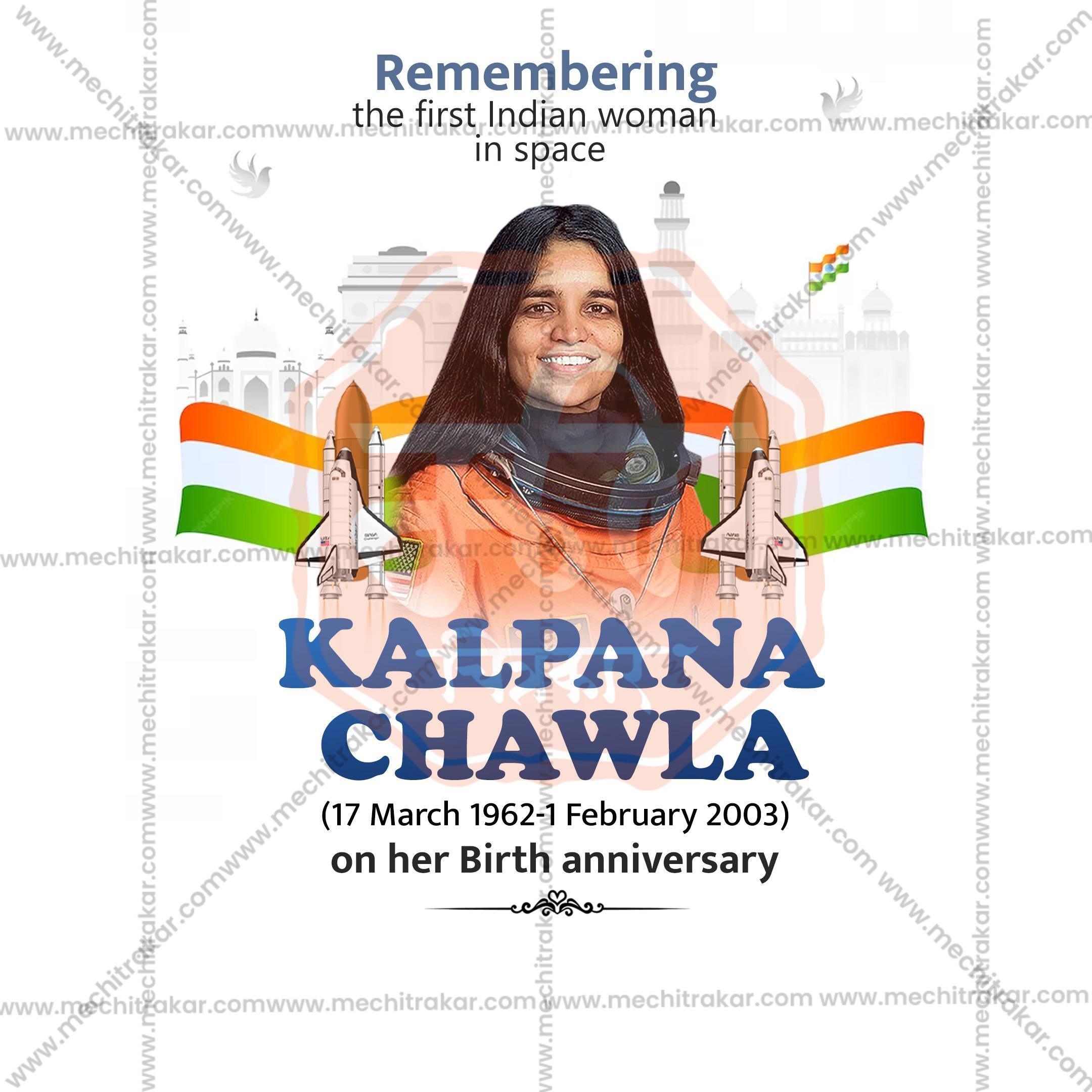 Kalpana Chawla Jayanti Social Media Templates | 10 PSD Bundle No.1 (English) | Me Chitrakar-0325