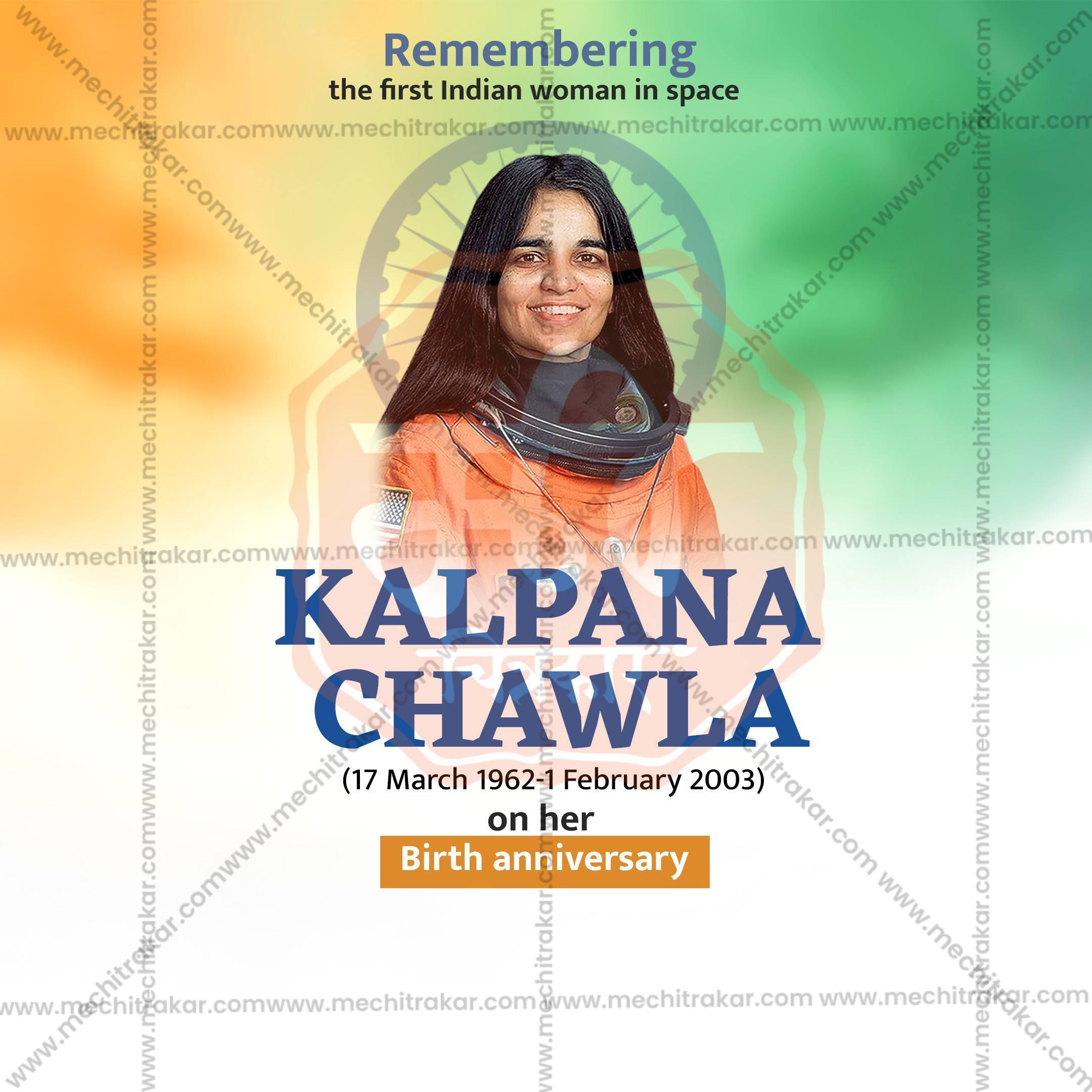 Kalpana Chawla Jayanti Social Media Templates | 10 PSD Bundle No.1 (English) | Me Chitrakar-0325