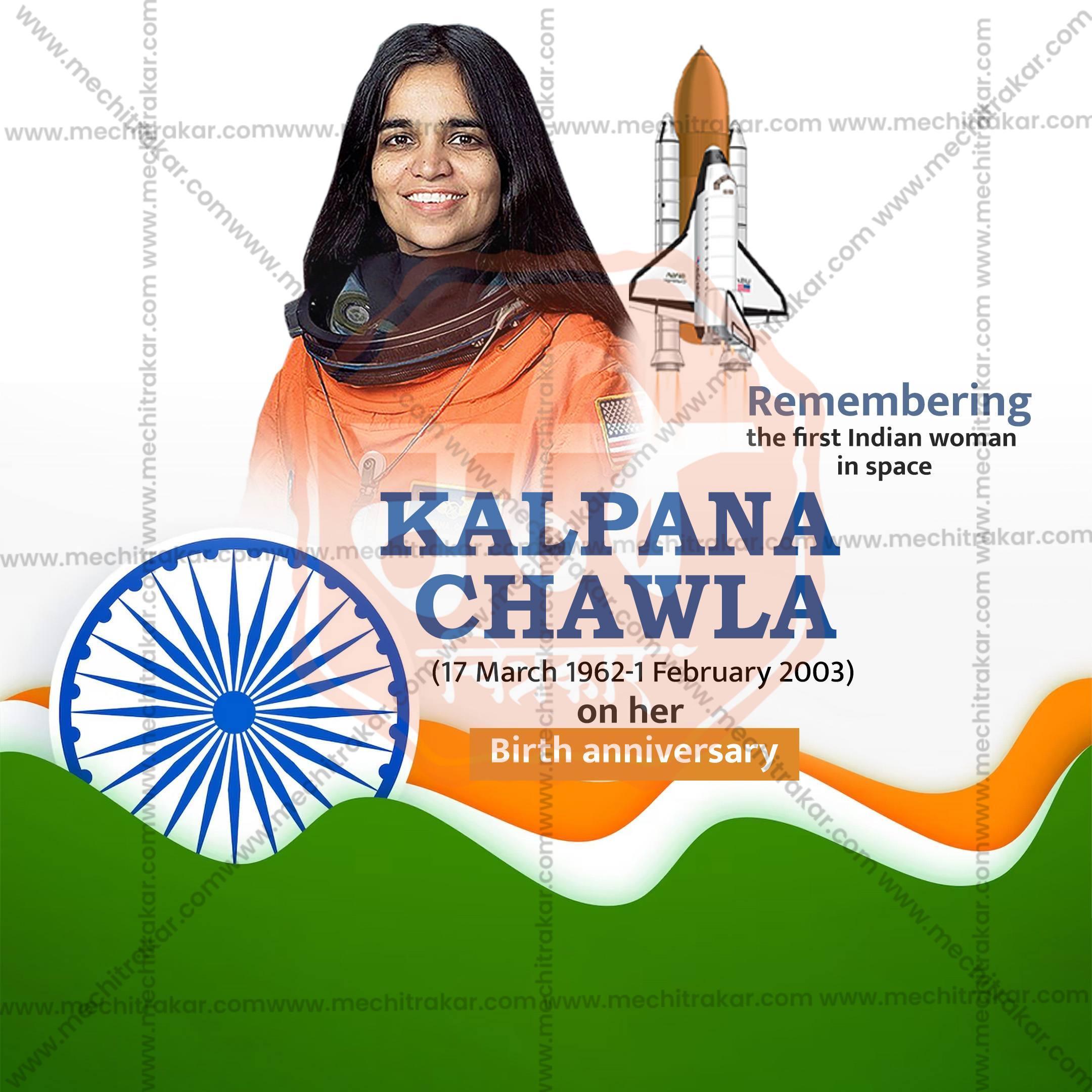 Kalpana Chawla Jayanti Social Media Templates | 10 PSD Bundle No.1 (English) | Me Chitrakar-0325