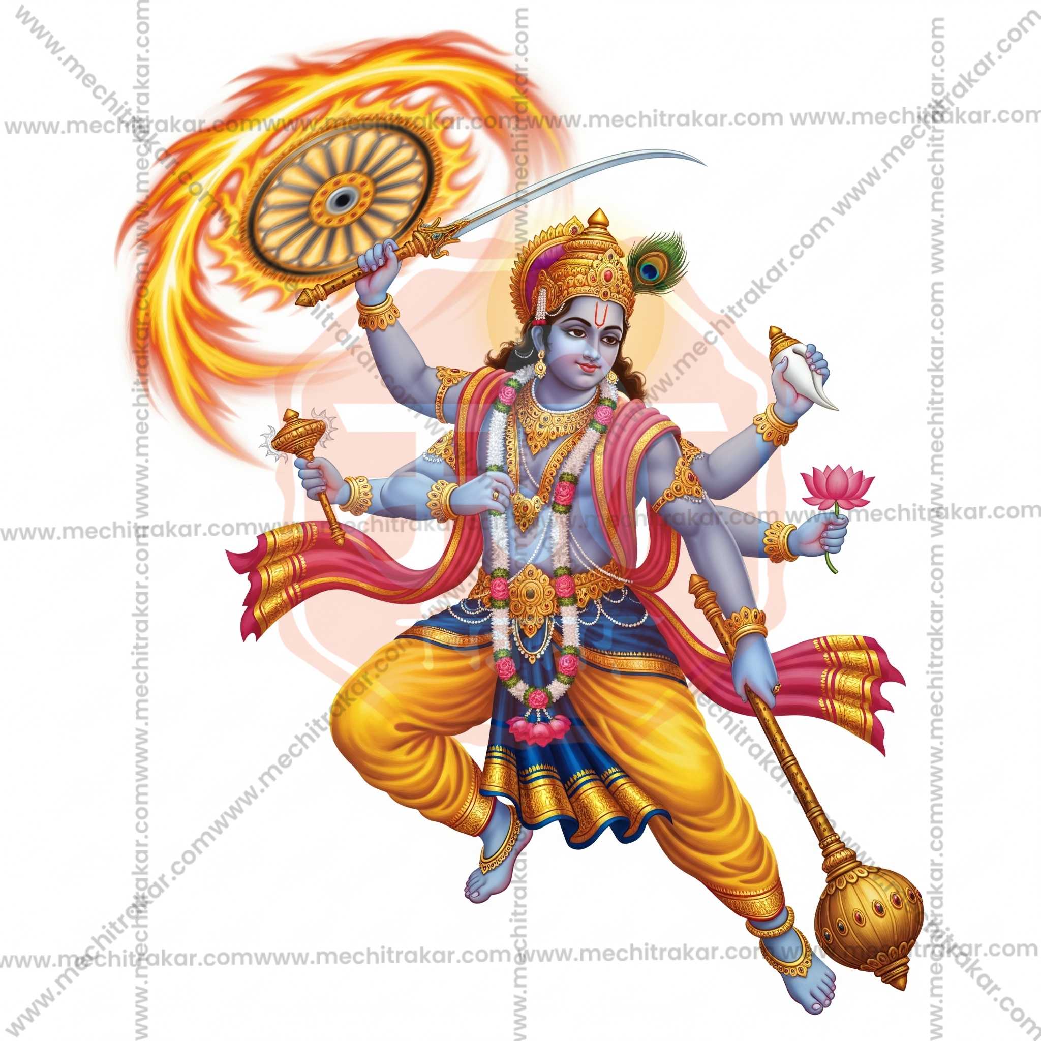 Premium Hindu Gods JPG Image Bundle – 100 High-Quality Illustrations by Mechitrakar | HGILL0625-Bundle No.1