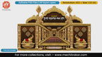 Golden Peacock Devotee Sanctum Dussehra Gate Arch PSD Template Set