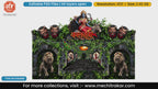 Kalratri Devi Fierce Goddess Editable PSD Backdrop Template for Pandal Decoration and Print Media Design