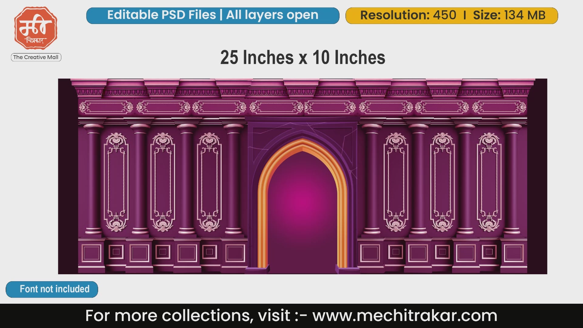 Editable Pandal & Backdrop PSD Library | All Layers Open for Photoshop & Print