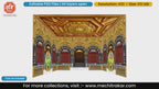 Exquisite wooden and golden Sai Baba darbar with intricate ceiling carving details