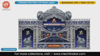 Silver Om Ganesha Hanuman Mandap Editable PSD Template
