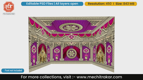 Auspicious Temple Pandal PSD Template | Ganpati & Navratri | mechitrakar.com