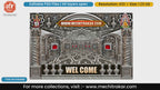 Silver Om Gaja Sanctum Welcome Backdrop PSD Template Set