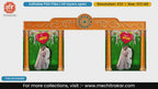 Minimalist green grass backdrop wedding Kaman editable PSD template with elegant orange arch