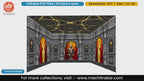 Dark stone traditional Pandharpur Lord Vitthal temple 4 Side Decoration editable psd template