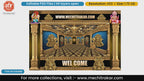 Golden Blue Balaji Welcome Gate Design Editable PSD Pandal Decoration Template