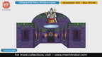 Divine Lord Shiva and Shivling temple interior layout for 5 Side Decoration editable psd template.
