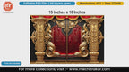 Grand royal palace entrance backdrop with golden ornate pillars, editable PSD template.