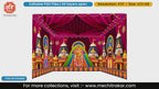 Lord Jagannath Balabhadra Subhadra colorful temple 4 Side Decoration editable psd template