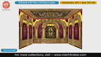 Royal golden palace 4 Side Decoration editable psd template with red drapes