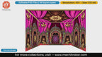 Pink grand dome with chandeliers 4 Side Decoration editable psd template for stage setups.