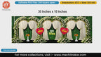Modern White Floral Arch Wedding Backdrop - Editable PSD Template