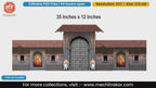 Ornate clay-roofed fort entrance with Goddess Tulja Bhavani idols banner editable PSD template for regional Maharashtrian festival flex printing.