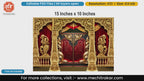 Royal palace stage backdrop with traditional dancer carvings, editable PSD template.