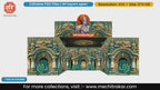 Lord Krishna with peacock and green temple arches 5 Side Decoration editable psd template