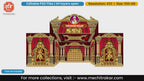 Traditional red drape and golden Nataraja Ganesha 5 Side Decoration editable psd template for grand festivals.