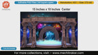 Cosmic Galaxy Ancient Hindu Temple Pillars Backdrop Editable PSD Template