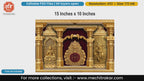Spiritual temple backdrop with Lord Shiva and Lord Krishna reliefs, editable PSD template.