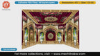 Golden architecture with floral decor and green scenic backdrop 4 Side Decoration editable psd template
