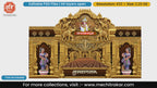 Golden Ganesha & Devi Facade Mandap Gate with Elephants – Editable PSD