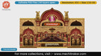 Golden Mooshak & Mavale Warrior Red Facade Mandap Gate – Editable PSD