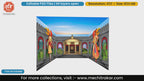 Majestic Chhatrapati Shivaji Maharaj fort theme 4 Side Decoration editable psd template with golden throne.