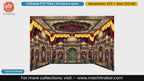 Majestic golden dome architecture 4 Side Decoration editable psd template with rich drapes and elegant peacock arches
