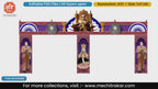 Editable PSD template of Dr. Babasaheb Ambedkar seated on throne entry gate design with Ashoka Chakra and Parliament.