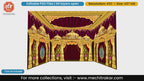 Royal maroon drapes and golden domes 4 Side Decoration editable psd template